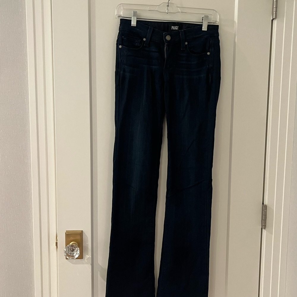 PAIGE Women's Midnight Blue Boot Cut Jeans